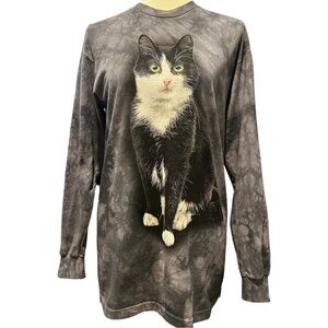 The Mountain Cat Tie-Dye Long Sleeve Shirt Size Medium
